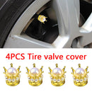 4pcs Car Wheel Tire Valve Caps Auto Tyre Rim Stem Dust Air Cover (White) Newly