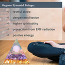 Orgonite Pyramid Amethyst Peridot Crystal Energy Purify Mind Crafts (B) Newly