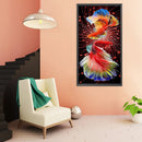 11CT Full Cross Stitch Pair of Koi Counted DIY Needlework Animal Wall Art Crafts