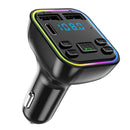 Car Wireless Bluetooth FM Transmitter Type-C Dual USB 3.1A Charger Adapter Fast`