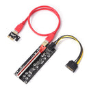 VER009Splus PCI Express Riser PCIe 1X to 16X SATA 15P to 6P Adapter Card Newly