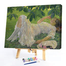 Hand Painted DIY Girl on Grass Oil Canvas Paint By Numbers Drawing Kit
