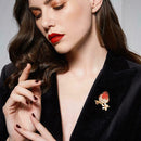 Christmas Bird Brooch Badge Pin Rhinestone Enamel Brooch Gifts M2P9