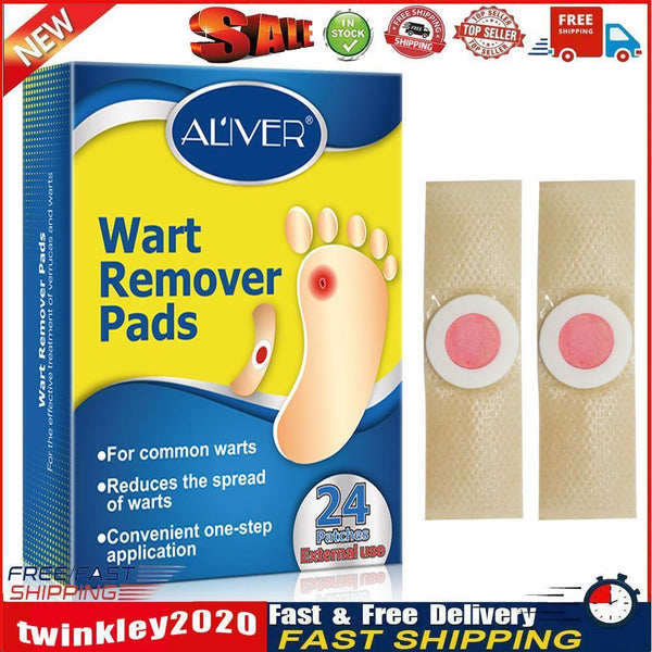 24pcs Feet Warts Remover Pads Foot Callus Corn Stickers Foot Care Plaster Newly