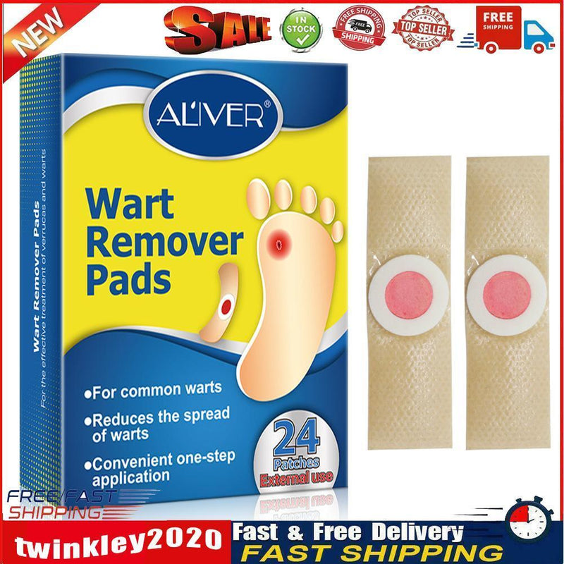 24pcs Feet Warts Remover Pads Foot Callus Corn Stickers Foot Care Plaster Newly