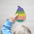 Silicone Push Bubble Rainbow Color Fidget Toys Autism Stress Reliever (A) Newly