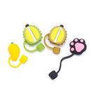 Tips Silicone Straw Plug Drinking Dust Cap Cup Accessories Cartoon Plugs Cover