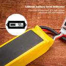 2pcs Battery Indicator LCD Display Batteries Capacity Monitor (Blue)