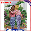 14CT Full Cross Stitch Good Friends Stamped DIY Embroidery Home Decoration Gifts
