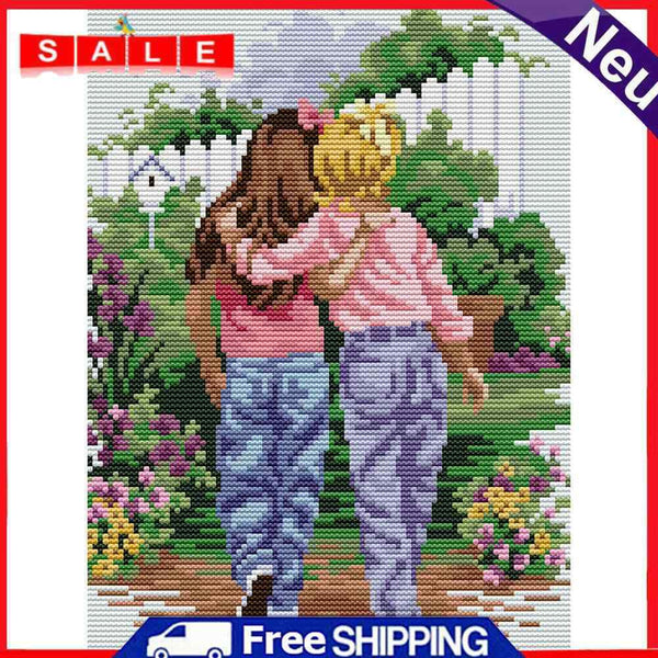 14CT Full Cross Stitch Good Friends Stamped DIY Embroidery Home Decoration Gifts