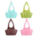 Sucker Adjustable Soap Drain Rack Sink Holder Storage Basket Drop Hanging Bags