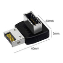 USB Header Adapter Computer Motherboard Type-C USB3.1 Type-E 90 Degree Converter