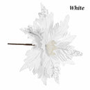 Home Decoration Xmas Gift Christmas Tree Flowers Glitter Ornament Poinsettia