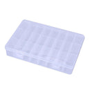 Adjustable 24 Compartment Plastic Storage Box Jewelry Earring Case Clear Newly