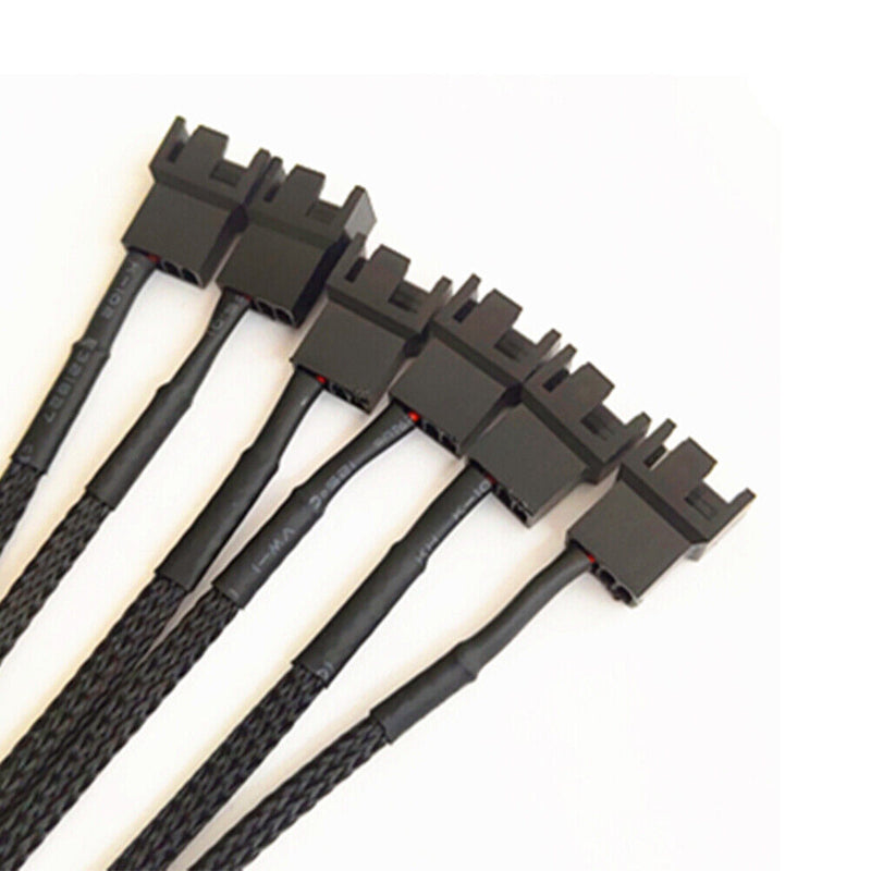 Computer Cooler Cooling Fan Splitter 6 PIN to 6x4PIN 12V Power Cable Wire