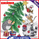 14CT Partial Cross Stitch Christmas Tree Counted DIY Embroidery Home Decoration