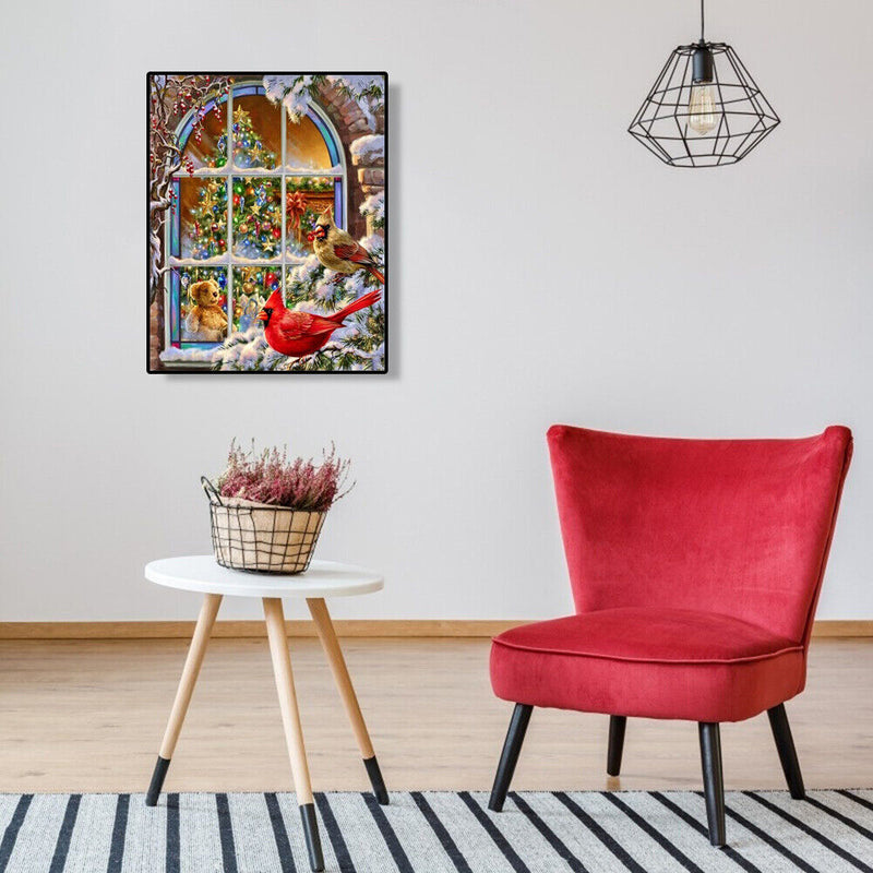 DIY Oil Painting By Numbers Kits Christmas Windows Xmas Party Home Decoration