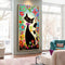 Cartoon Flower Cat Oil Paint By Numbers Wall Art Craft Coloring Drawing for Kids