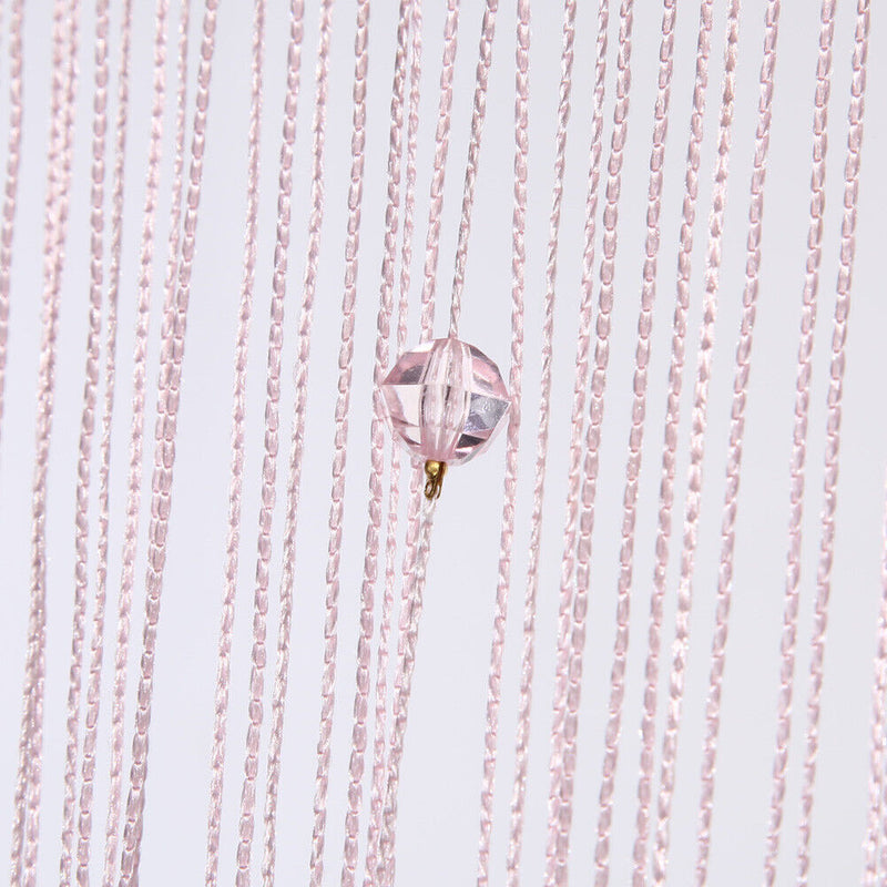 Decorative String Curtain Beads Wall Panel Fringe Room Door Window Pink Newly