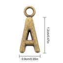 Jewelry Making Letter A-Z Charms Bracelet Beads Necklace Pendant Small Charm