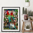 Diamond Painting Parrots Branch DIY Embroidery Mosaic Craft Needlework Decor Kit