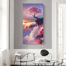 Tree on Cliff Oil Paint By Numbers Kits Canvas Picture Wall Art DIY Craft Color