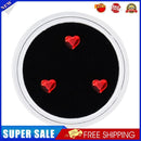 3pcs Dental Rhinestones Dental Love Heart Teeth Jewelry Tooth Stones (Red)
