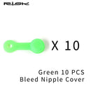 20pcs RISK Bicycle Bleed Nipple Screw Cap Oil Disc Brake Dust Cover (Green)