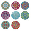 DIY Art Decor Datura Pattern 10x10x0.5cm Diamond Rhinestones Paintings (Blue1)