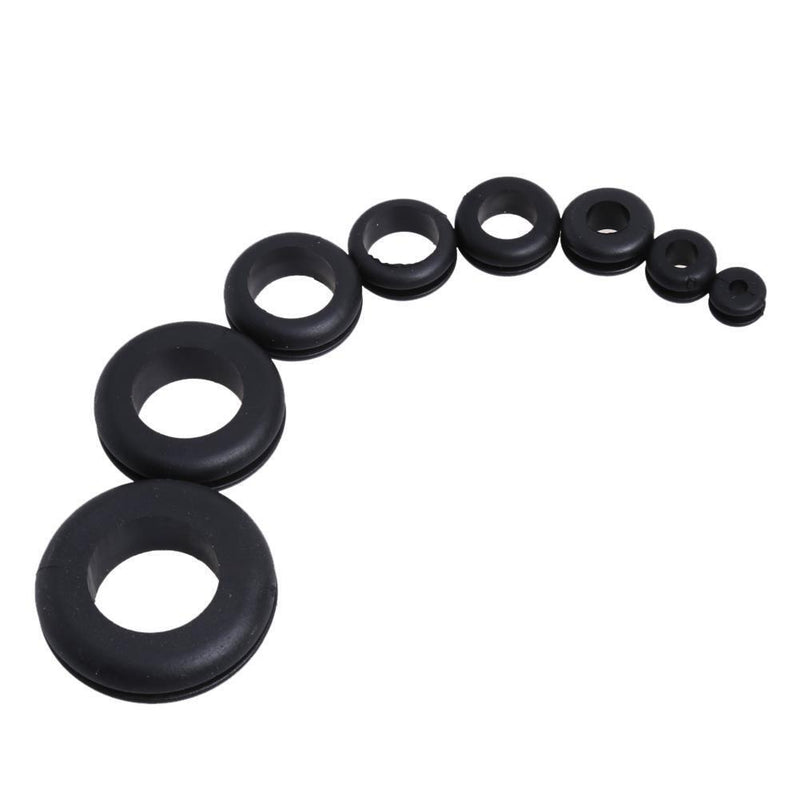 180pcs Rubber Grommet 8 Popular Sizes Grommet Gasket for Protects Wire