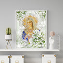 Jesus Woman 5D DIY Full Round Drill Diamond Painting Home Craft Gifts 40x50cm