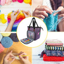 Knitting Bag Yarn Wool Crochet Storage Sewing Needle DIY Organizer (Purple)