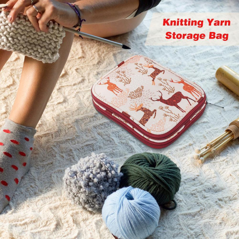 Knitting Yarn Storage Bag Case Crochet Hook Thread Organizer Holder Sewing