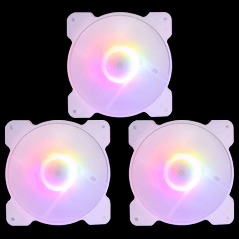 Lanshuo 120mm Case Fan RGB Silent Cooler 1300RPM PC Case Cooling Ventilador