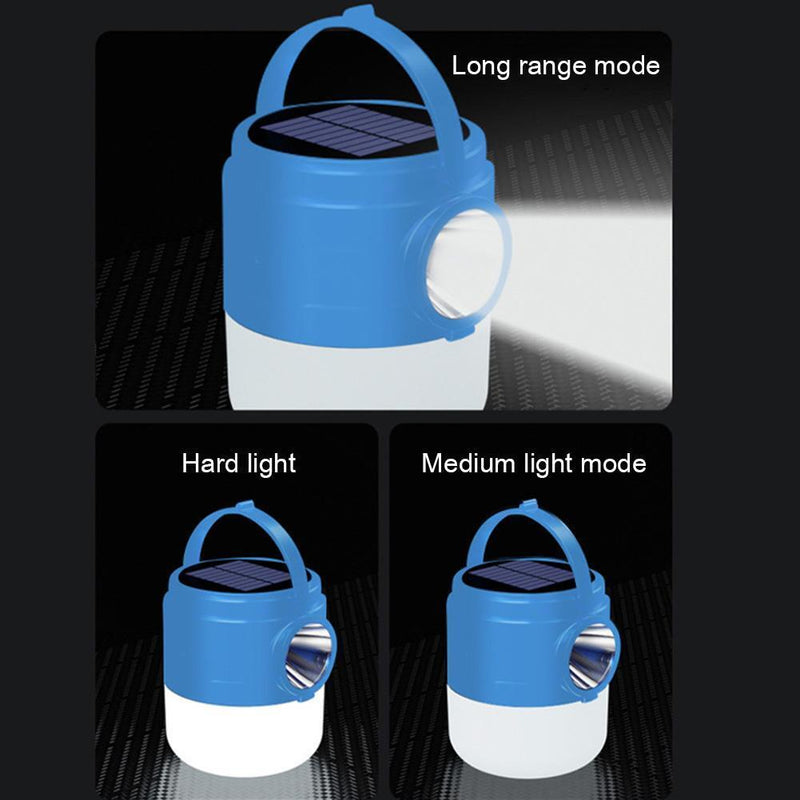 Solar LED Camping Light USB Rechargeable Bulb Outdoor Searchlight Tent Lamp