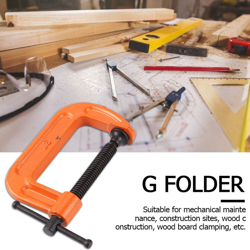 Heavy Duty G Wood Clamp Steel Woodworking Fixture for Carpentry (3 inch) Newly