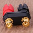 1pc Amplifier Speaker Banana Plug w/Red + Black Pair Clamps Plugs