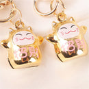 Car Key Chains Couple Gift Pendant Lucky Cat Bag Ornaments Keychains Cartoon