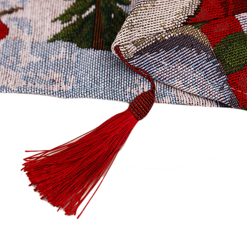 Printed Table Flag Embroidered Table Cloth Runner Christmas Party Decorations