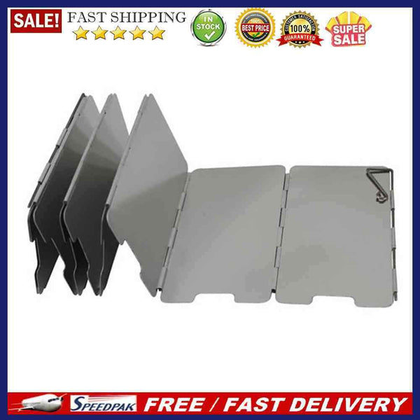 9 Plates Foldable Burner Windshield Outdoor Camping Cooking Wind Shield