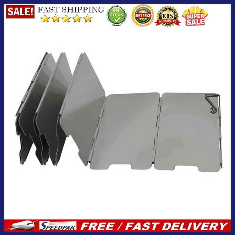 9 Plates Foldable Burner Windshield Outdoor Camping Cooking Wind Shield