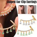 Fashion Water Drop Ear Accessories Gift Tassel Inlay Cubic Zirconia Stud Earrin`