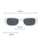 Rectangle Sunglasses for Women UV Protection Travel Beach Eyewear (White)