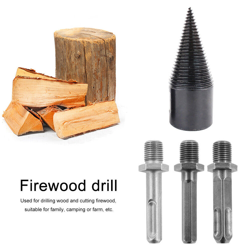 4pcs Woodworking Wood Separator Spiral Cone Reamer Splitter Drill Bit (B) Newly