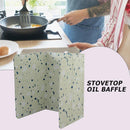 Aluminum Foil Wall Oil Splash Guard Gas Stove Oil Splatter Screen (Green)