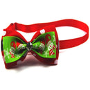 Holidays Snow Flakes Dog Cat Necktie Christmas Collar Adjustable Pet Bow Ties