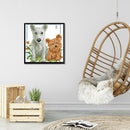 Full/Partial Cross Stitch Dog Kit Cotton 2 Strands Stamped Artwork Home Decor