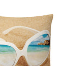 Non-fading Sandy Beach Printed Pillowcases Square Cleanable Sofa Cushion Covers