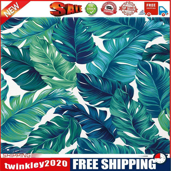 Tropical Leaves Oil Paint By Numbers Kit DIY Handpainted on Canvas Wall Art