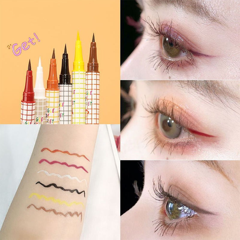 Women Waterproof Colorful Long Lasting Liquid Eyeliner Pen Quick Drying
